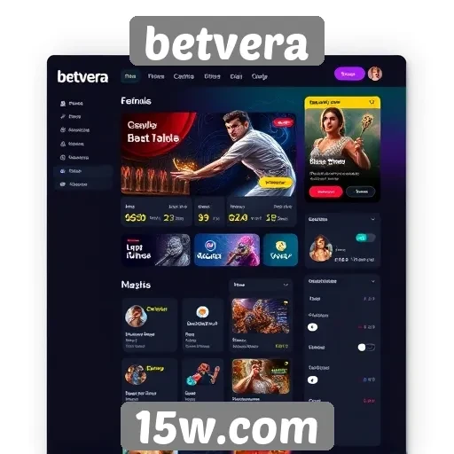 Interface do usuário do Betvera é intuitiva